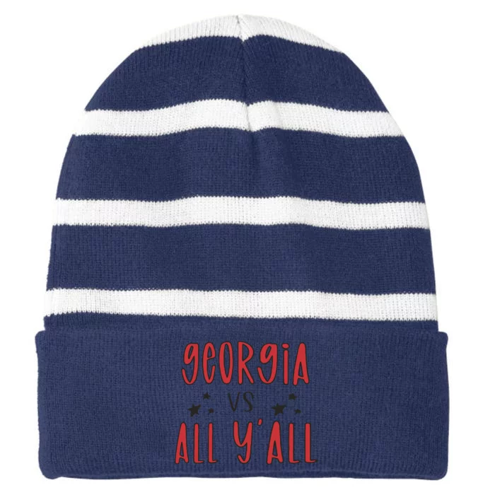 Georgia Vs All Y'all Striped Beanie with Solid Band