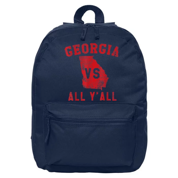 Georgia Vs All Yall For Y'All From Georgia 16 in Basic Backpack