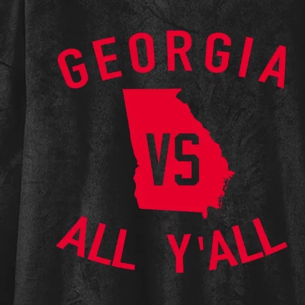 Georgia Vs All Y'all Funny Georgia Hooded Wearable Blanket