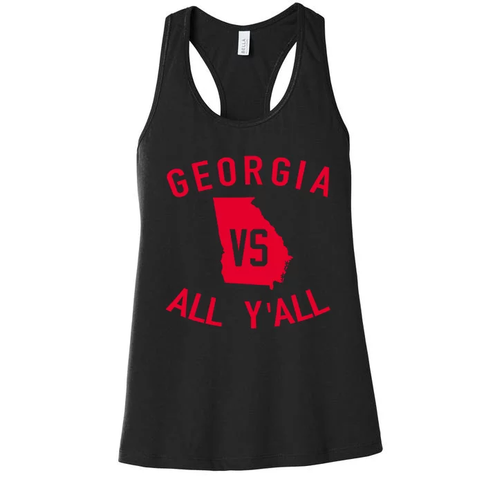 Georgia Vs All Y'all Funny Georgia Women's Racerback Tank