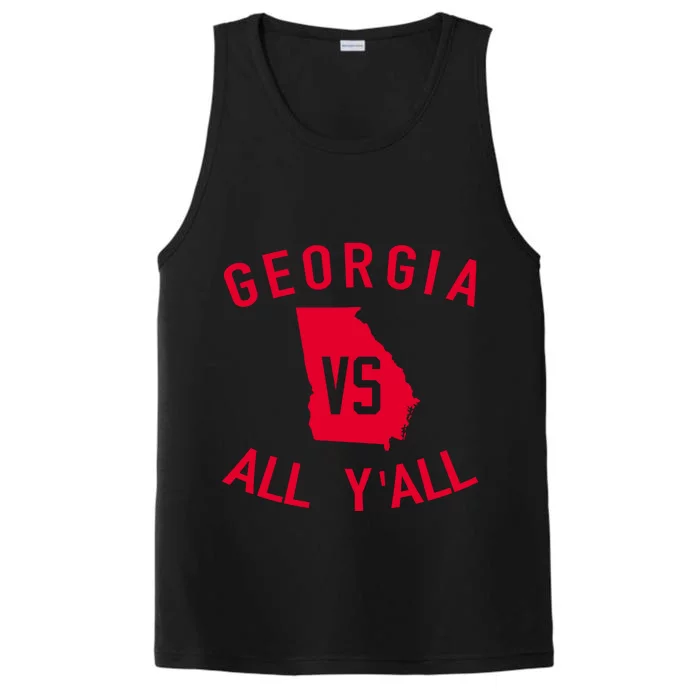 Georgia Vs All Y'all Funny Georgia Performance Tank