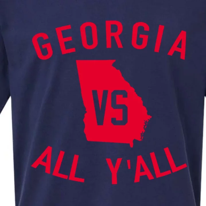 Georgia Vs All Y'all Funny Georgia Sueded Cloud Jersey T-Shirt