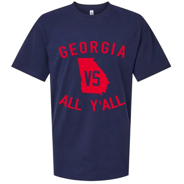 Georgia Vs All Y'all Funny Georgia Sueded Cloud Jersey T-Shirt