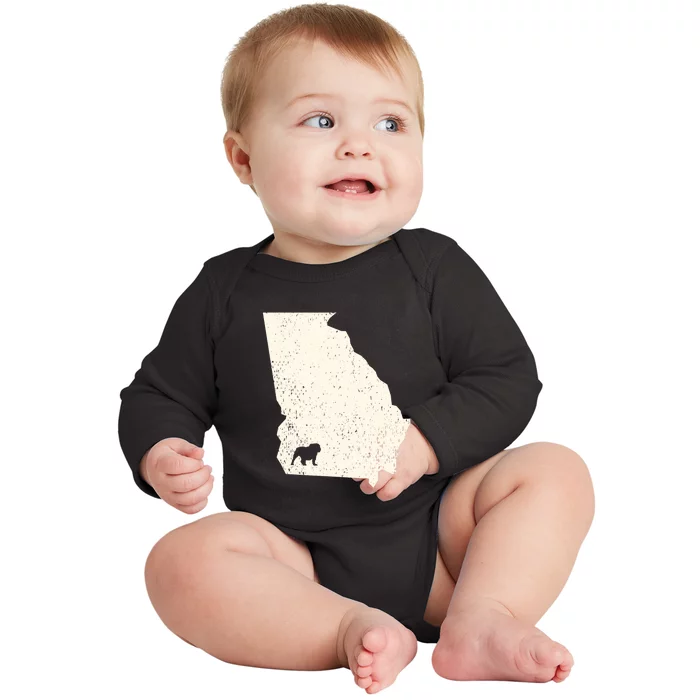 Georgia Vs All Yall Retro Vintage Baby Long Sleeve Bodysuit