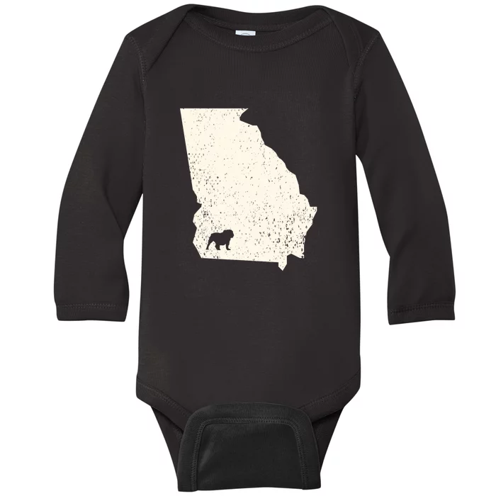 Georgia Vs All Yall Retro Vintage Baby Long Sleeve Bodysuit