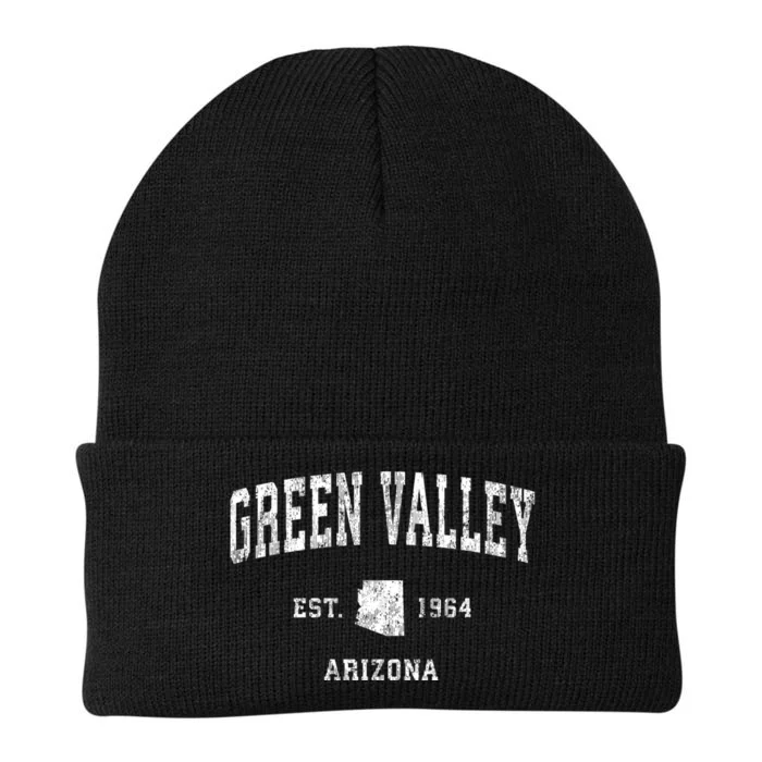 Green Valley Arizona Az Vintage Athletic Sports Knit Cap Winter Beanie