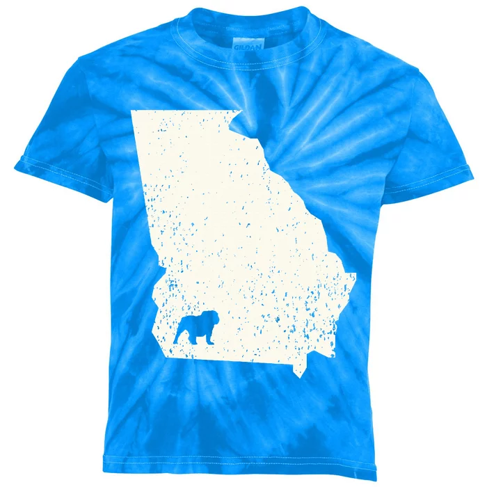 Georgia Vs All Yall Retro Vintage Kids Tie-Dye T-Shirt