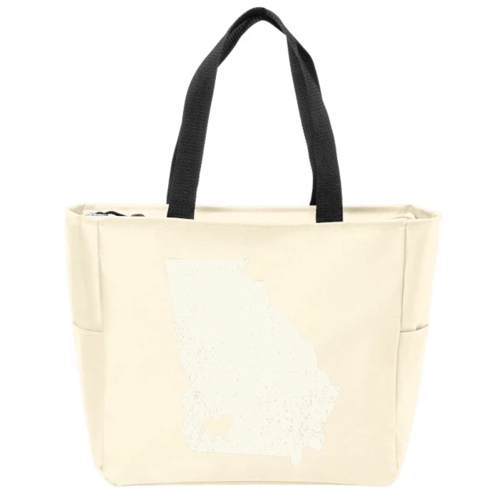 Georgia vs All Yall Retro Vintage Zip Tote Bag