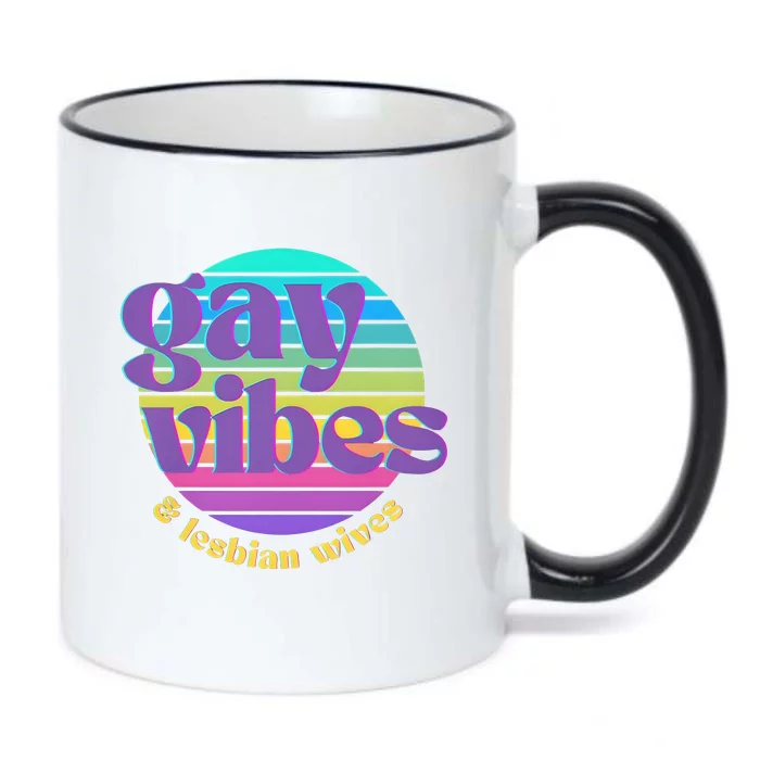 Gay Vibes And Lesbian Wives Lgbt Lgbtq Pride Month Black Color Changing Mug