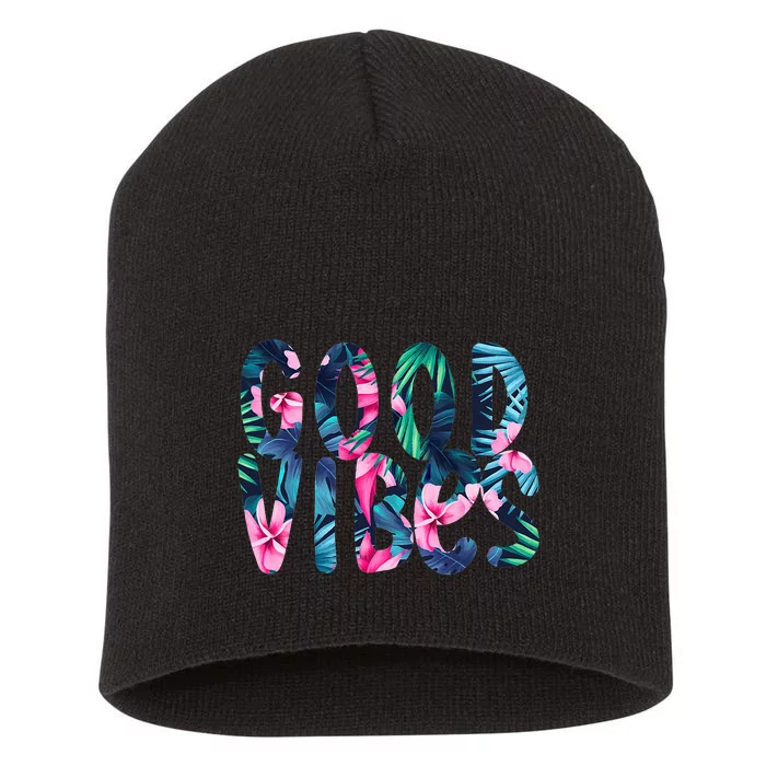 GOOD VIBES BY MARIGZMUSIC Short Acrylic Beanie