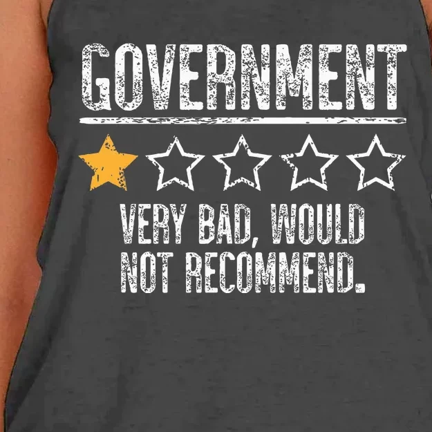 Government Very Bad Would Not Recommend Women's Knotted Racerback Tank