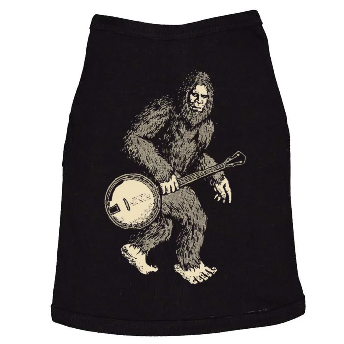 Grassquatch! Vintage Bigfoot & Bluegrass Banjo Music Doggie Tank