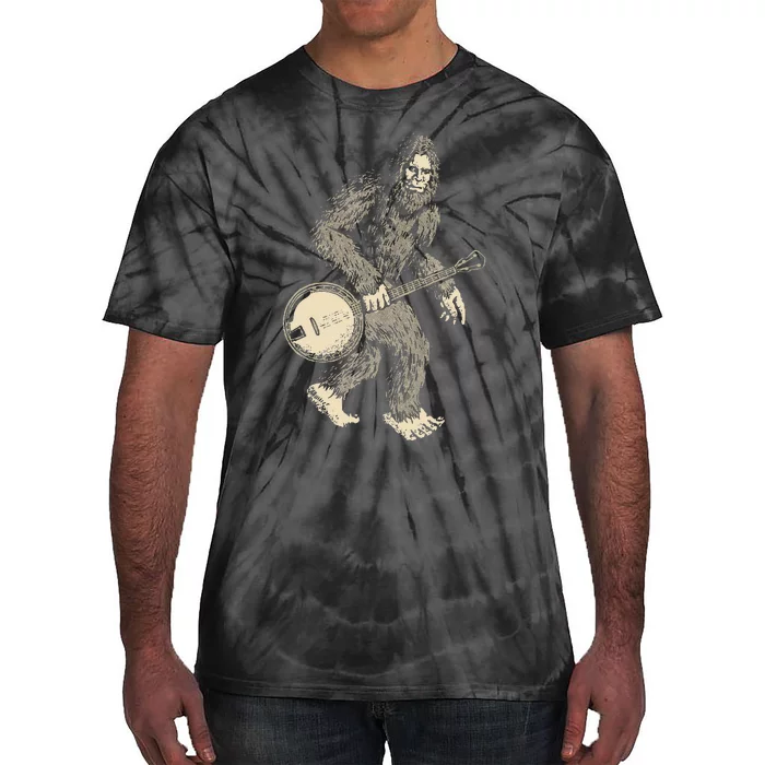 Grassquatch! Vintage Bigfoot & Bluegrass Banjo Music Tie-Dye T-Shirt