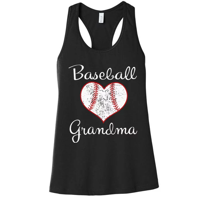 Grandma Vintage Baseball Grandma Women's Racerback Tank