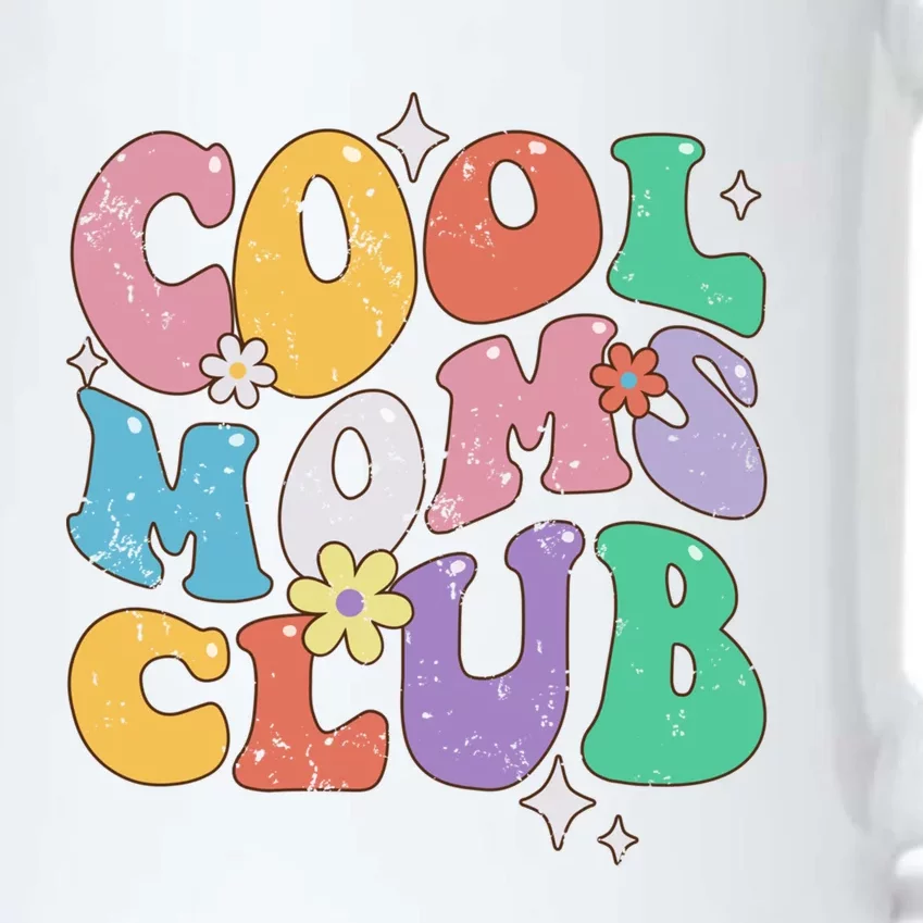 Groovy Vintage Cool Moms Club Funny Smile MotherS Day Gift Black Color Changing Mug