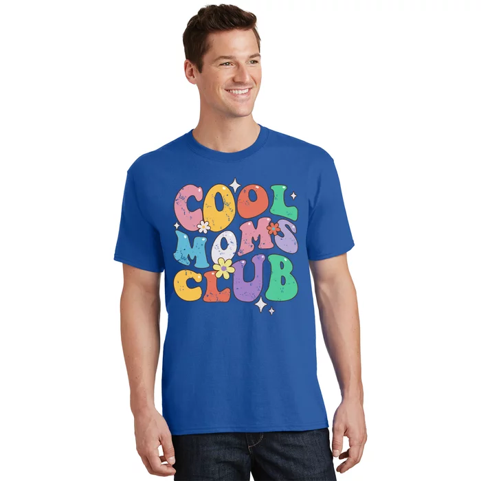 Groovy Vintage Cool Moms Club Funny Smile MotherS Day Gift T-Shirt