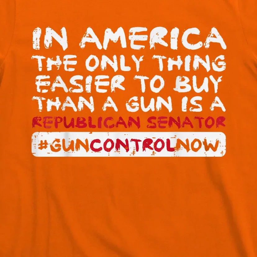 Gun Violence Control Easier Buy Republican Orange T-Shirt