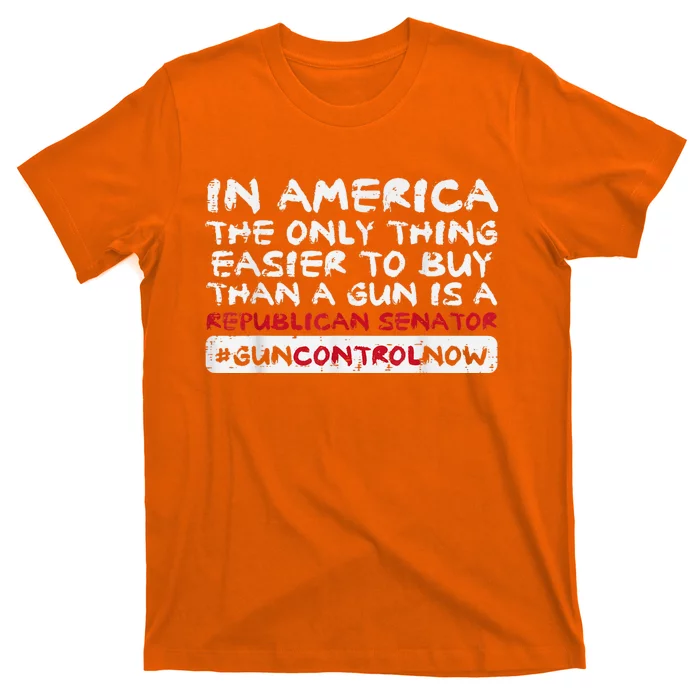 Gun Violence Control Easier Buy Republican Orange T-Shirt