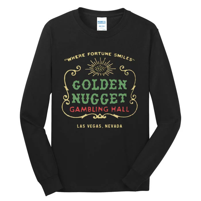 Golden Vegas Casino Hotel Retro Vintage Tall Long Sleeve T-Shirt