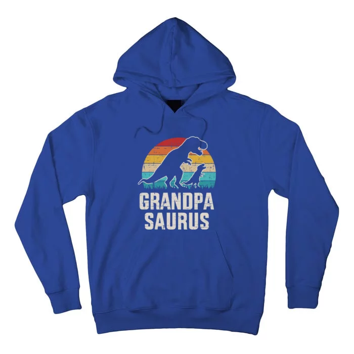 Grandpasaurus Vintage Dinosaur For Grandpa From Grand Gift Tall Hoodie