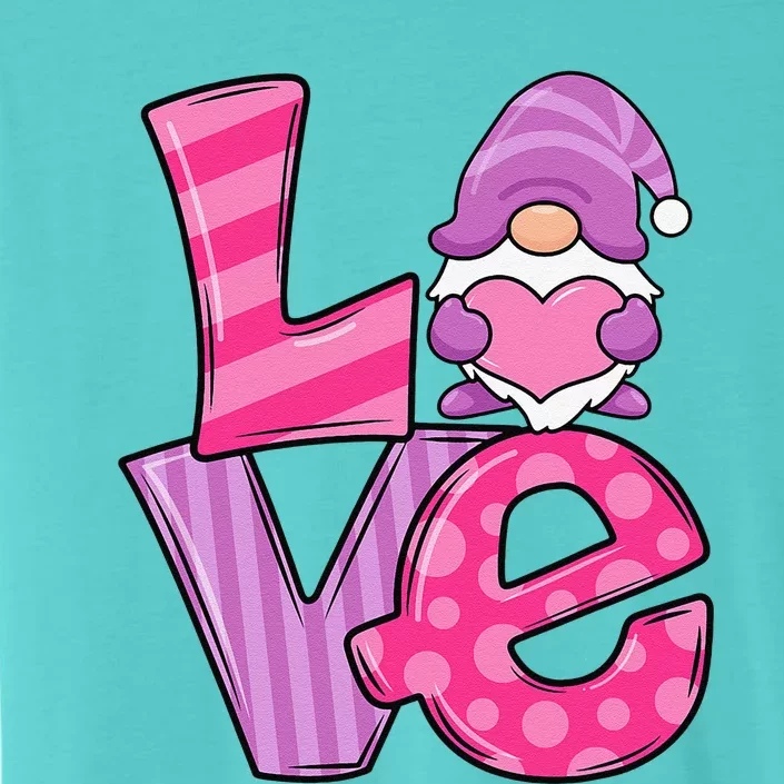 Gnome Valentine's Day Love Heart Women Girl Funny ChromaSoft Performance T-Shirt