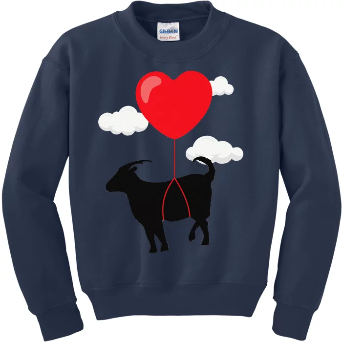 Goat Valentine's Day Valentines Gift For Farmer Kids Sweatshirt