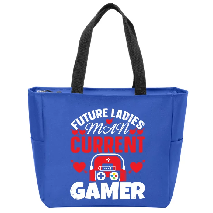 Gamer Valentine's Day A Future Ladies Current Gamer Gift Zip Tote Bag