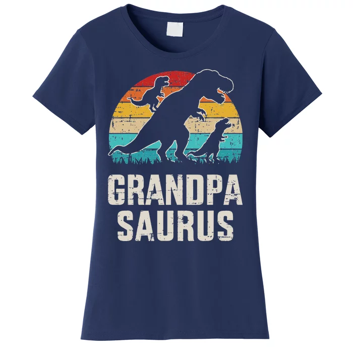 Grandpasaurus Vintage Dinosaur For Grandpa Fathers Day Women's T-Shirt