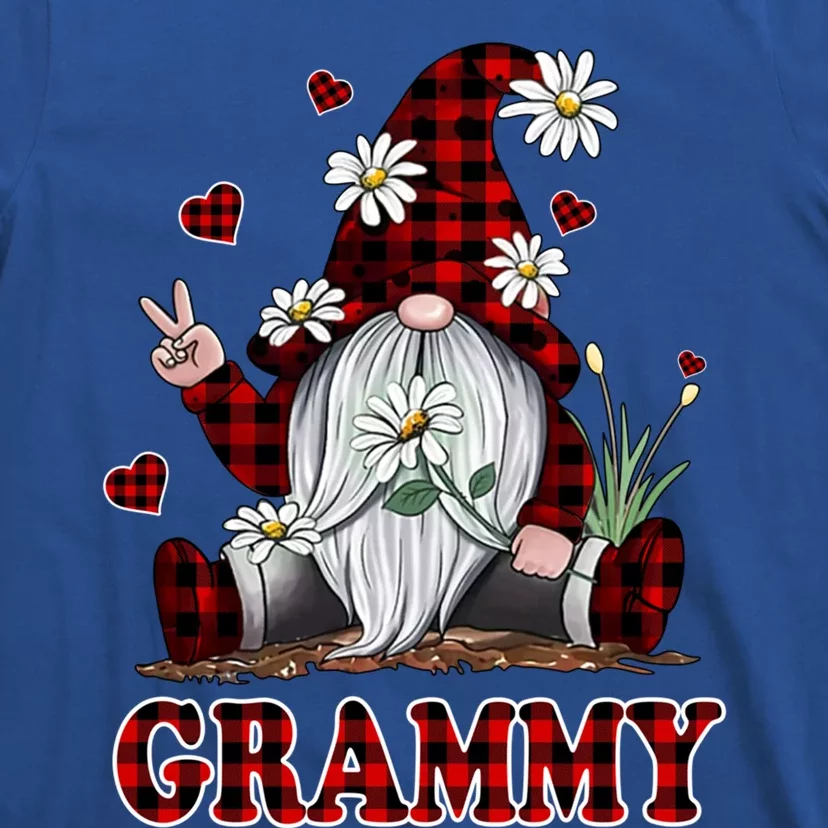 Grammy Valentines Day Gnome Buffalo Plaid Gift T-Shirt