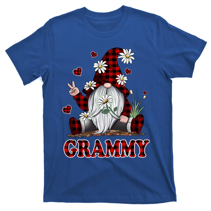 Grammy Valentines Day Gnome Buffalo Plaid Gift T-Shirt