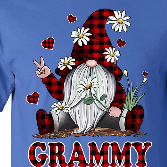 Grammy Valentines Day Gnome Buffalo Plaid Gift Tall T-Shirt