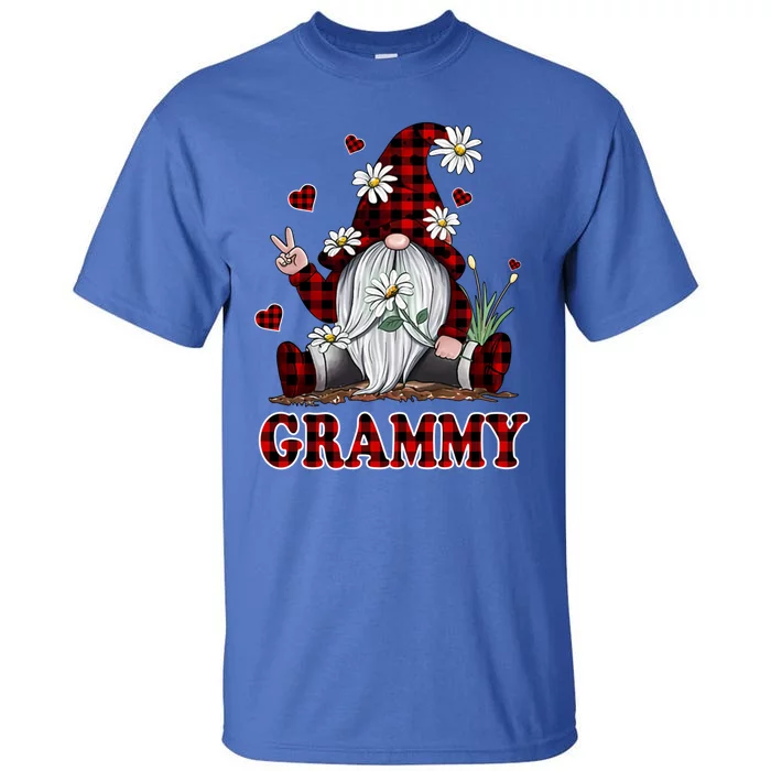 Grammy Valentines Day Gnome Buffalo Plaid Gift Tall T-Shirt