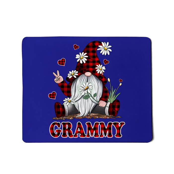 Grammy Valentines Day Gnome Buffalo Plaid Gift Mousepad