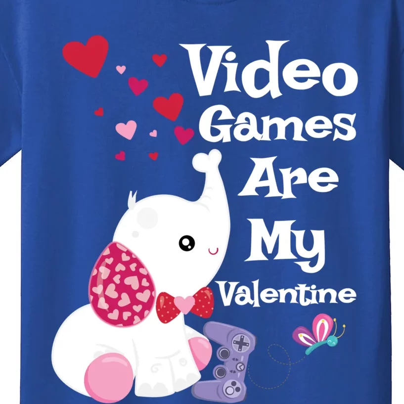 Gamer Valentine's Day Gift Who Love Elephants Funny Gift Kids T-Shirt