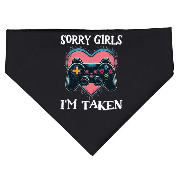 Gamer Valentines Day Sorry Teens Gaming USA-Made Doggie Bandana