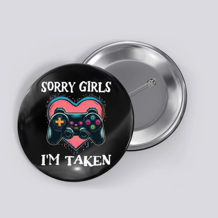 Gamer Valentines Day Sorry Teens Gaming Button