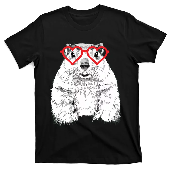 Groundhog Valentines Day Animal Lovers T-Shirt