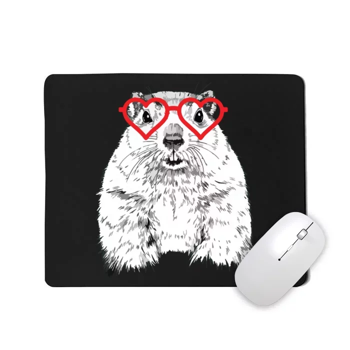 Groundhog Valentines Day Animal Lovers Mousepad