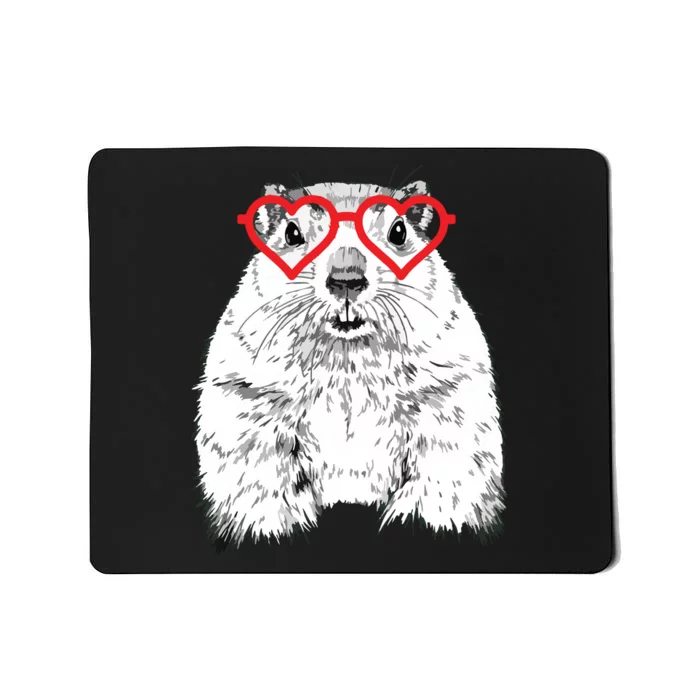 Groundhog Valentines Day Animal Lovers Mousepad