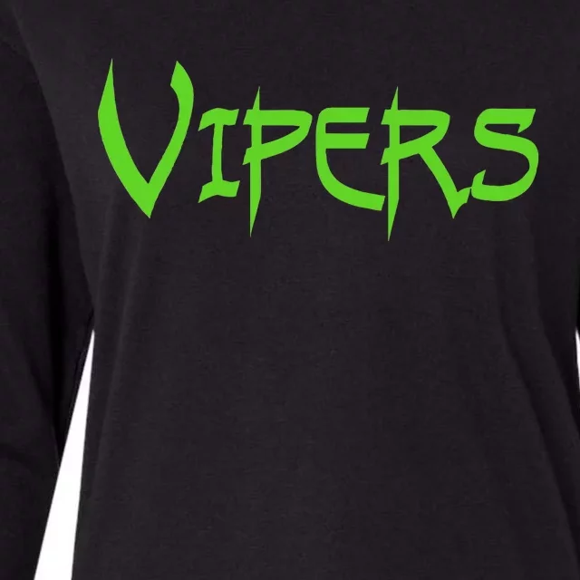 Go Vipers Football Baseball Basketball Cheer Team Fan Spirit Womens Cotton Relaxed Long Sleeve T-Shirt