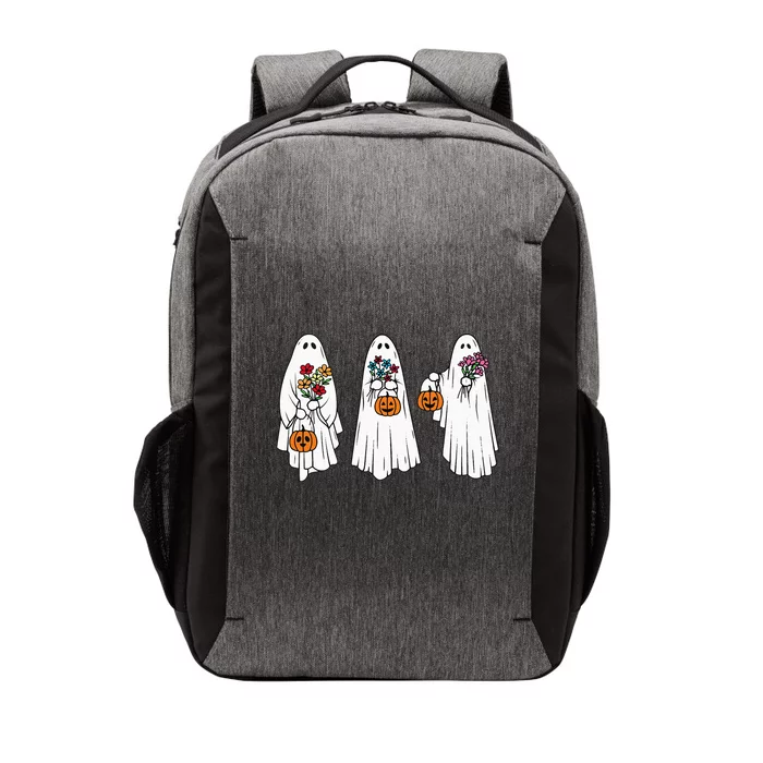 Groovy Vintage Floral Ghost Cute Halloween Spooky Season Vector Backpack