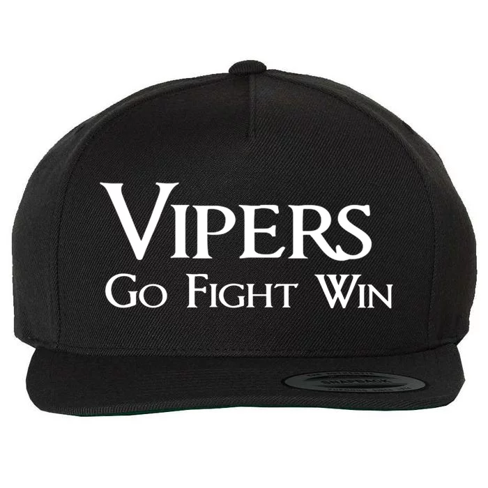 Go Vipers Football Baseball Basketball Cheer Sports Spirit Funny Gift Wool Snapback Cap