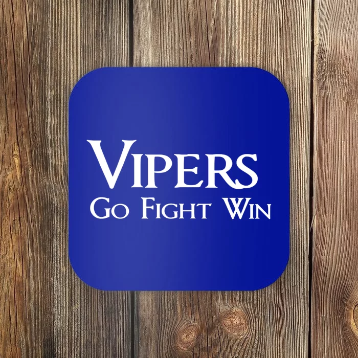 Go Vipers Football Baseball Basketball Cheer Sports Spirit Funny Gift Coaster