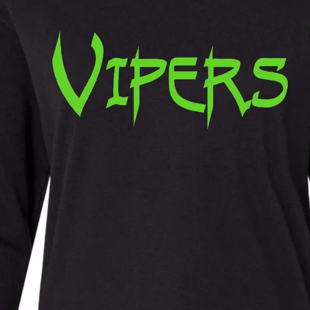 Go Vipers Football Baseball Basketball Cheer Team Fan Spirit Womens Cotton Relaxed Long Sleeve T-Shirt