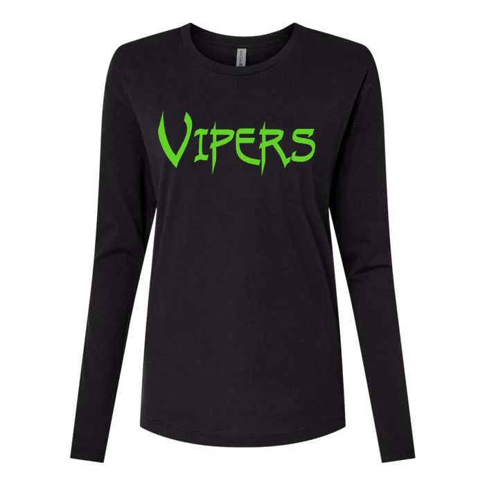 Go Vipers Football Baseball Basketball Cheer Team Fan Spirit Womens Cotton Relaxed Long Sleeve T-Shirt