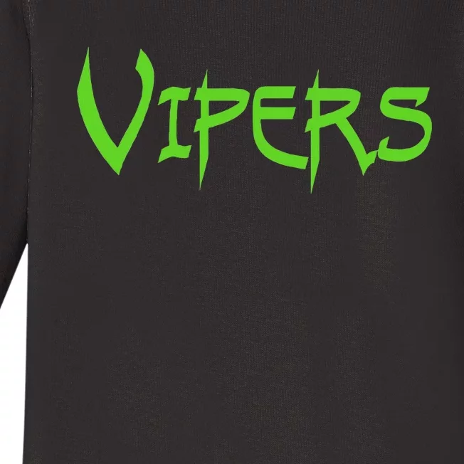 Go Vipers Football Baseball Basketball Cheer Team Fan Spirit Baby Long Sleeve Bodysuit