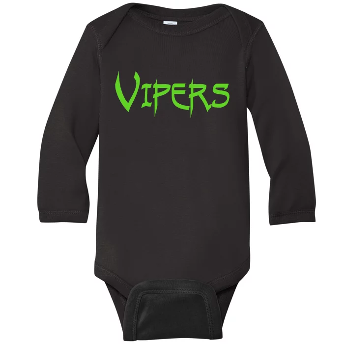 Go Vipers Football Baseball Basketball Cheer Team Fan Spirit Baby Long Sleeve Bodysuit