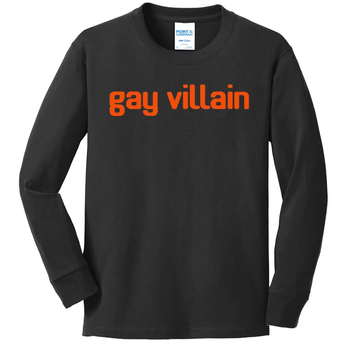 Gay Villain Funny LGBT Gift Kids Long Sleeve Shirt