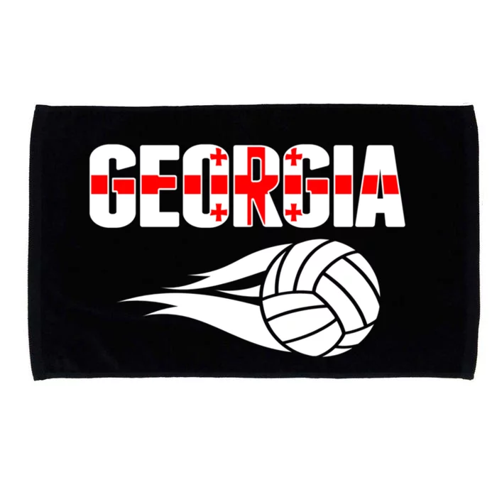 Georgia Volleyball Fans Jersey Gift Georgian Flag Sport Lovers Gift Microfiber Hand Towel