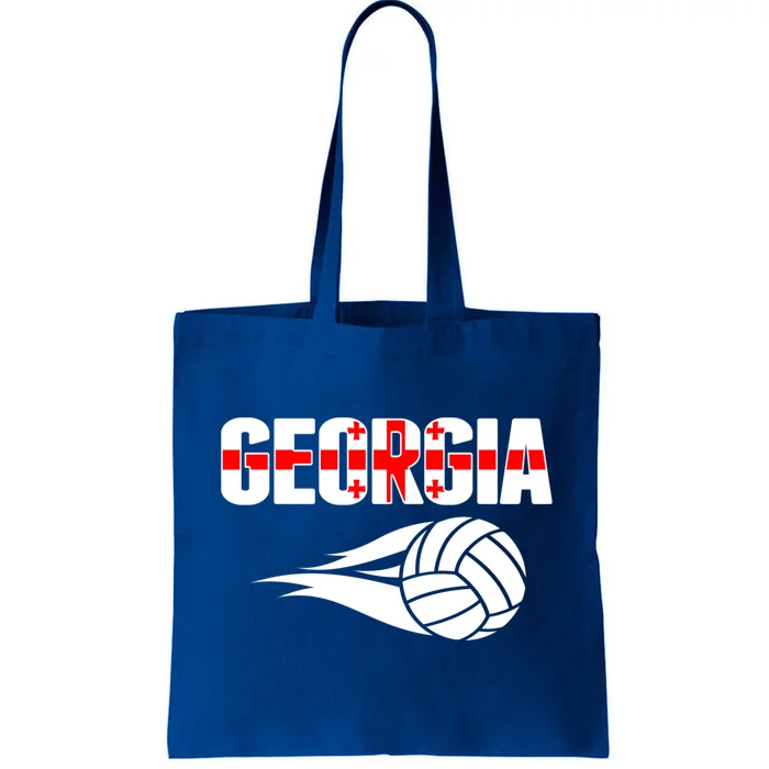 Georgia Volleyball Fans Jersey Gift Georgian Flag Sport Lovers Gift Tote Bag